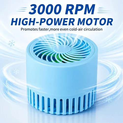 Miniatura 5 de Ventilador de refrigerador para RV, bajo ruido, motor de 3000 RPM para circulación eficiente del aire frío interno del refrigerador de RV, mayor