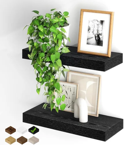 Miniatura 8 de Fun Memories Estantes flotantes para pared, estantes flotantes de 48 pulgadas de largo, juego de 1, estante colgante con soportes invisibles