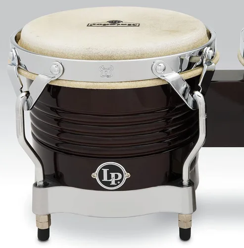 Miniatura 4 de Latin Percussion M201 LP Matador Wood Bongos - Marrón Oscuro/Cromo 8.625 pulgadas