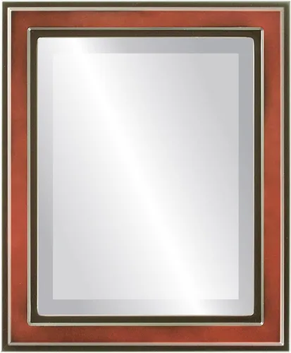Miniatura 15 de OVALCREST Espejo de pared biselado rectangular para decoración del hogar, estilo Wright - Oro champán - Dimensiones exteriores de 16 x 20 pulgadas
