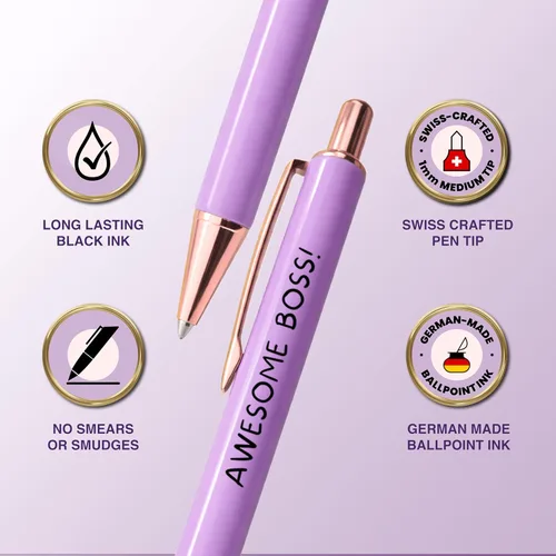 Miniatura 5 de MESMOS Paquete de 3 bolígrafos elegantes para mujer, regalos de mejor jefa para mujeres, regalo de agradecimiento al jefe, cumpleaños, día nacional