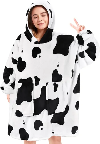 Miniatura 11 de Manta con capucha, regalos para adultos, mamá, mujeres y hombres, sudadera con capucha mullida de gran tamaño, acogedora sudadera con capucha