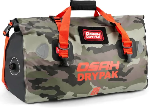 Miniatura 23 de OSAH DRYPAK Bolsa de lona impermeable – Bolsa seca para motocicleta con gran espacio de almacenamiento, bolsas de equipaje impermeables con bolsillo