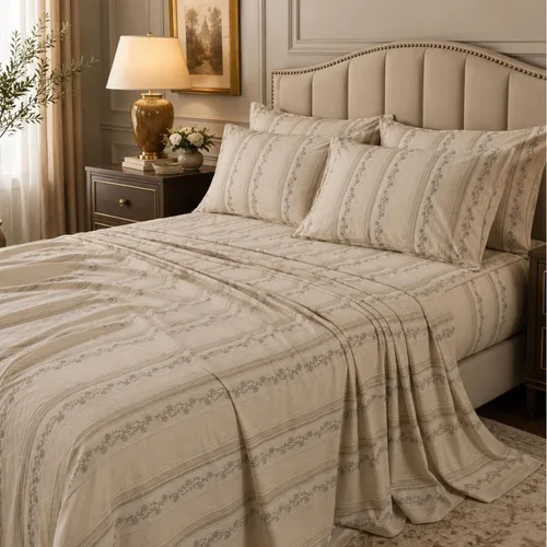 Miniatura 59 de FADFAY Juego de sábanas de cama vintage con diseño floral rosa tamaño King, 100% algodón premium, diseño floral shabby chic desgastado y elegante
