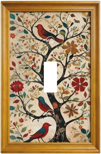 Miniatura 140 de Decorativo Arte Interruptor de Luz Cubiertas de Pintura al óleo Estilo Flores Placa de Pared de Interruptor de Interruptor Decorativo Placa