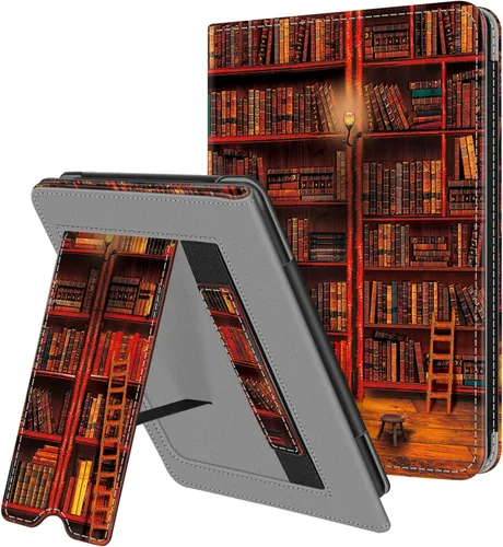 Miniatura 23 de Fintie Funda con soporte para Kindle de 6 pulgadas (11ª generación-2024/2022) - Funda de piel sintética con ranura para tarjeta de encendido y Negro