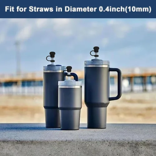 Miniatura 4 de Tapas de pajita negras para vaso Stanley Tumbler 30 40 oz, 6 piezas de tapas simples para pajitas para vasos de agua Stanley, tapas a prueba