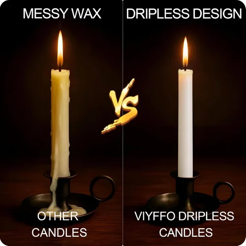 Miniatura 5 de Viyffo Paquete de 20 velas cónicas blancas, mini velas sin goteo de 4 pulgadas, sin perfume, tiempo de combustión de 1.5 horas para rituales