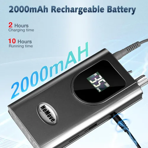 Miniatura 4 de Taladro de uñas profesional de 35000 rpm, máquina de taladro de uñas portátil Efile, lima de uñas eléctrica de bajo calor para uñas de gel acrílico