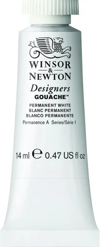 Tubos de pintura Winsor & Newton Designers Gouache Blanco permanente