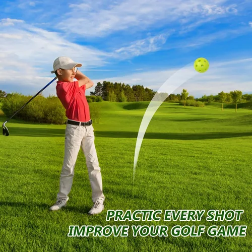 Miniatura 6 de Pelotas de golf de plástico [antigrietas] Pelotas de golf de entrenamiento suaves de 1.654 in para práctica de columpio, pelotas de golf para patio
