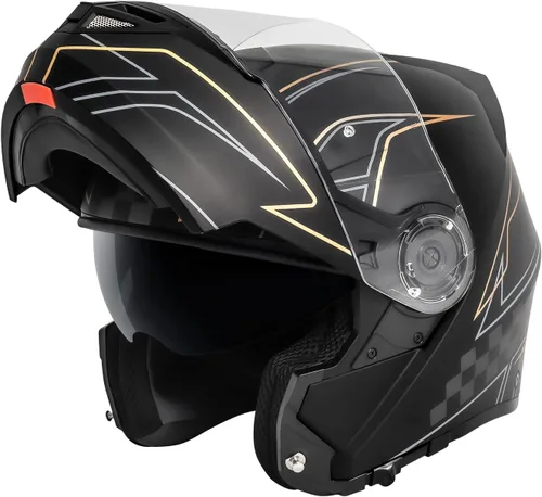 Miniatura 9 de VCAN VX28 Casco modular de motocicleta abatible de cara completa, aprobado por DOT, almohadilla Coolmax para mejillas y listo para OTG