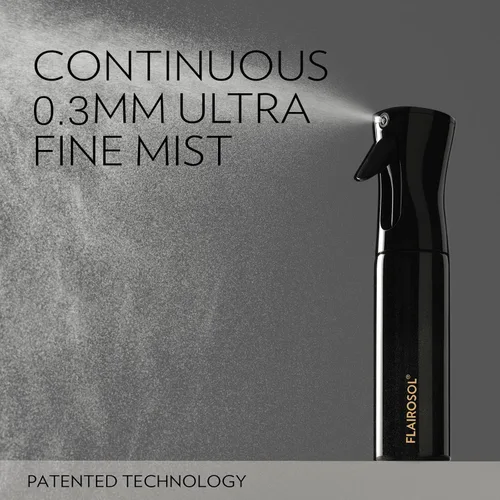 Miniatura 3 de FLAIROSOL Botella de espray de niebla ultrafina continua de 300 ml, 10,1 oz Botella transparente - Estampado negro