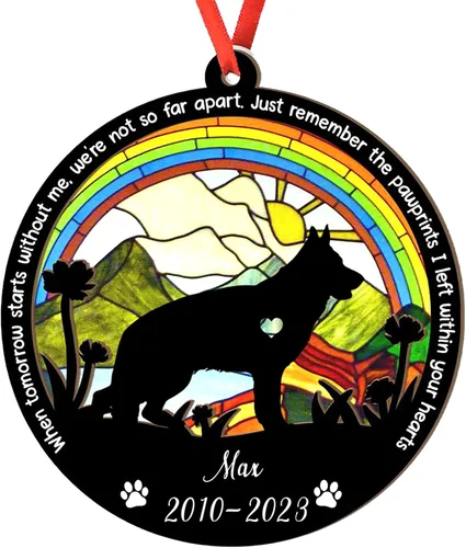 Miniatura 51 de Adorno personalizado para atrapasoles de sabueso afgano, adorno de Navidad de sabueso afgano, regalo para perro amante, sabueso afgano conmemorativo