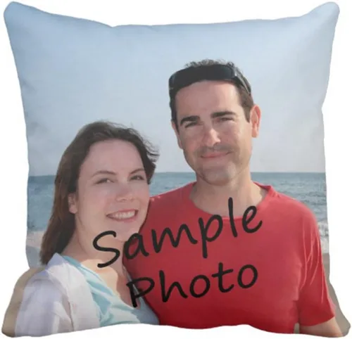Miniatura 4 de Funda de almohada personalizada, funda de almohada creativa, regalos personalizados para tus seres queridos (14 x 14 pulgadas, blanco)