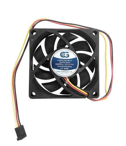 Miniatura 2 de Coolerguys Rodamiento de bolas 12v 3pin ventilador (alta velocidad, 3.150x0.984 in)
