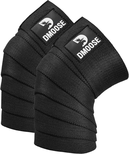 Miniatura 16 de DMoose Fitness Rodilleras para levantamiento de pesas (par) rodilleras de 78 pulgadas para apoyo articular, sentadillas y levantamiento de potencia