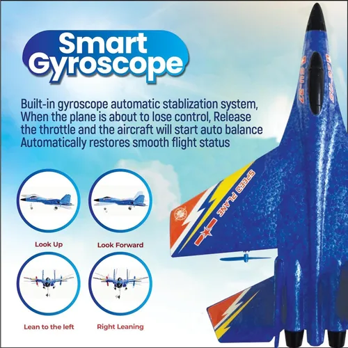 Miniatura 5 de Avión RC 2.4Ghz Control remoto RTF Jet - 2 canales Su-27 aviones anticaídas - Planeador fácil de volar con estabilización giroscópica adecuado