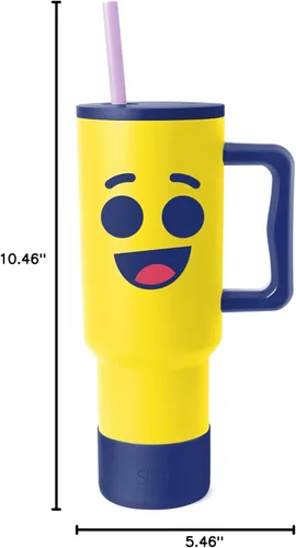 Miniatura 7 de Simple Modern Fortnite - Vaso de 1,2 l con asa y tapa con pajita, botella de agua reutilizable de acero inoxidable aislada, colección Trek, 40oz