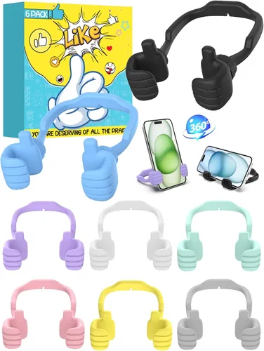 Miniatura 12 de Regalos para adolescentes, niños, niñas, adultos, día del padre: Thumbs Up Lazy Phone Stand Soporte de teléfono celular para escritorio para niños