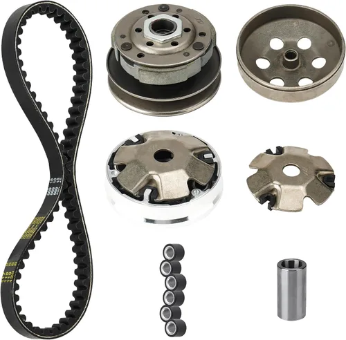 Conjunto de embrague y variador con correa 669 para motor GY6 de 50 cc de 4 tiempos 139QMB con estuche corto Ciclomotor Tao Tao ATV