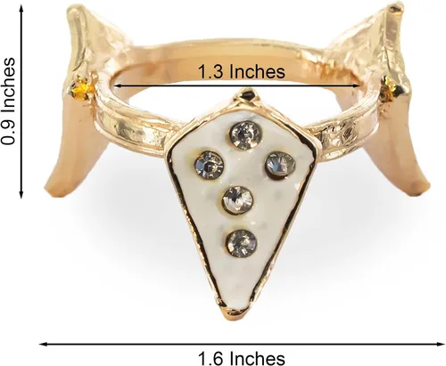 Miniatura 2 de Soporte para huevos de metal en tono dorado con rombos blancos