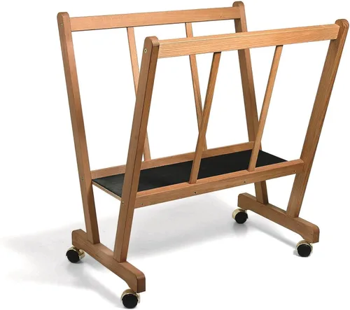 Cappelletto Allegra - Estante de impresión de madera de haya maciza, estante de almacenamiento y exhibición para obras de arte, lienzos y carteras,