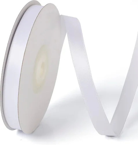 Miniatura 12 de Rollo de cinta de satén de una sola cara de 1 pulgada x 25 yardas, cintas ideales para envolver regalos, manualidades, decoración de fiestas de negro