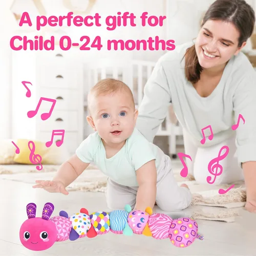 Miniatura 3 de KMUYSL Juguetes para Bebés 0-6 6-12 Meses, Juguete de Peluche Musical Sensorial de Animales para 0 1 2 3 4 5 6+ Meses, Juguete de Peluche