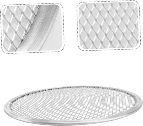 Miniatura 8 de KICHOUSE Juego de utensilios de cocina para pizza con agujeros, herramientas para asar a la parrilla de acero inoxidable, bandeja de malla metálica