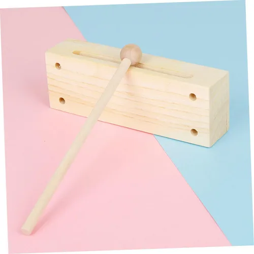 Miniatura 5 de 2 juegos de instrumentos de percusión de madera, bloque de madera de doble tono con mazos para educación musical, instrumento rítmico para aula