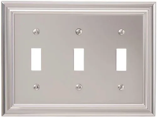 Miniatura 7 de Amerelle Continental AmerTac 94BVB – 1 tapa de tomacorriente en blanco, de metal fundido, con aspecto de bronce envejecido