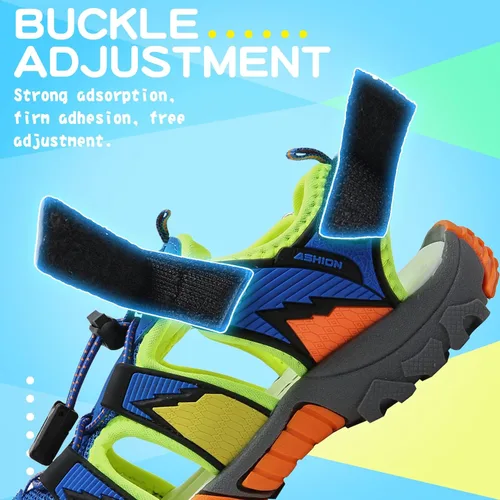 Miniatura 4 de Littleplum Sandalias deportivas con punta cerrada, zapatos de verano para niños, caminar, senderismo, atletismo, al aire libre