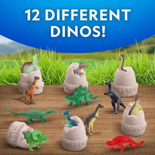 Miniatura 4 de National Geographic - Kit de excavación de dinosaurios – 12 ladrillos de excavación en forma de dinosaurio con figuras de dinosaurio