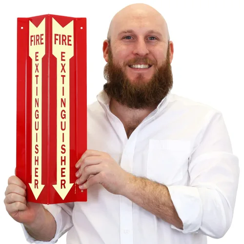 Miniatura 3 de SmartSign Letrero de proyección en forma de V de dos caras con flecha hacia abajo, 18 x 4 pulgadas, 120 mil de grosor acrílico pulido que brilla