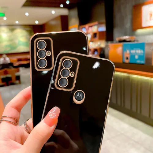 Miniatura 3 de Funda para Moto g Pure para teléfono, Moto g Power 2022, funda Moto G Play 2023 para mujer, galvanoplastia, estética de lujo, moderna, bonita, Negro