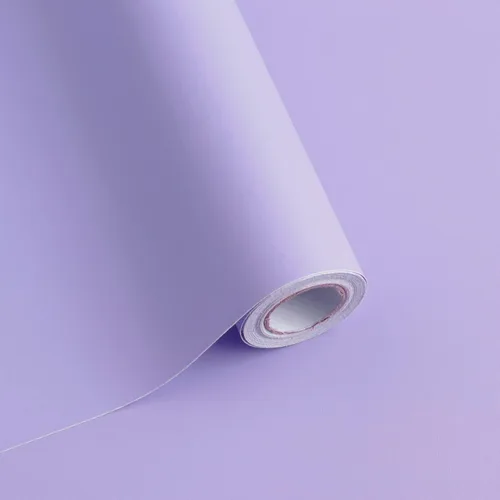 Papel tapiz morado de despegar y pegar de 197" x 17.7" pulgadas, papel tapiz de color sólido, papel de contacto autoadhesivo removible para cubrir