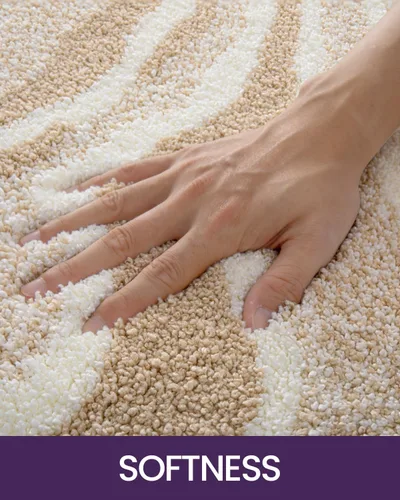 Miniatura 6 de DEXI Alfombra de baño de 17 x 30 pulgadas, suave y absorbente, antideslizante, lavable a máquina, alfombra de baño para suelo de ducha, bañera, Beige