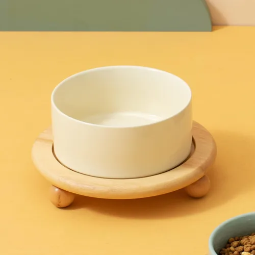 Miniatura 7 de Havniva - Tazón de cerámica elevado para comida y agua de gatos, cuenco para gatitos, plato de gato elevado, comedero para mascotas