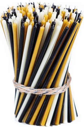 Miniatura 13 de Danilovo Velas finas de cera de abejas – Velas decorativas con aroma a miel, ideales para decoración de cumpleaños u oraciones de la iglesia, 6