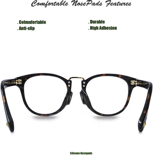 Miniatura 7 de 10 pares de almohadillas adhesivas antideslizantes para la nariz, almohadillas de silicona suave y pegajosa para lentes de sol, agarre para marco