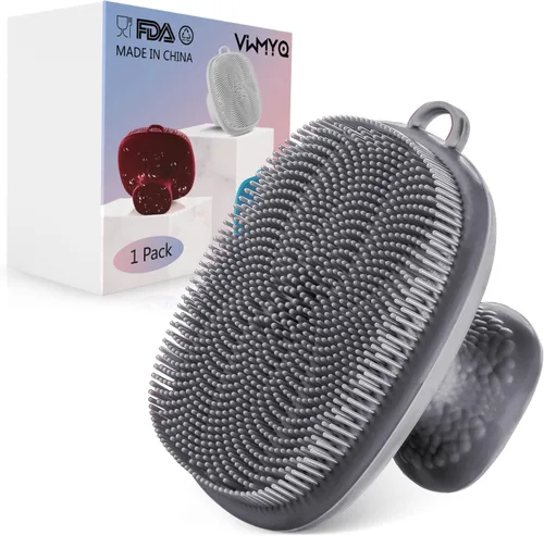 Miniatura 7 de Cepillo facial de silicona para hombres, cepillo de limpieza facial de silicona, cepillo de lavado facial de silicona manual impermeable, limpieza