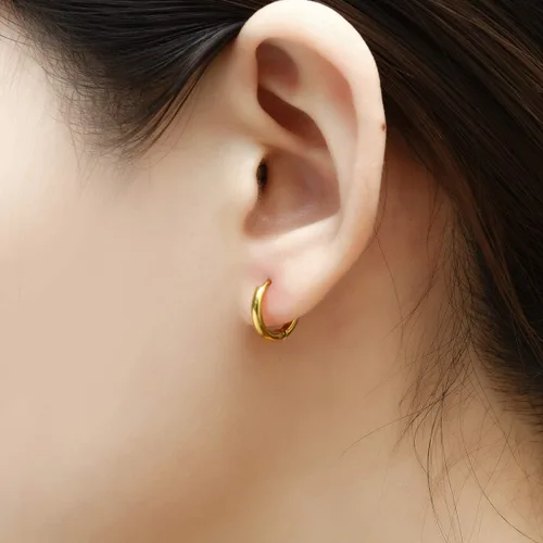 Miniatura 4 de Aretes de aro de acero inoxidable quirúrgico de 0.315in0.394in0.472in para mujeres y hombres, Acero inoxidable