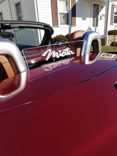Miniatura 3 de Windrestrictor – Deflector de viento Miata NC para convertibles Compatible con 2006-2015 Controla el flujo de aire de la contracorriente Paseo