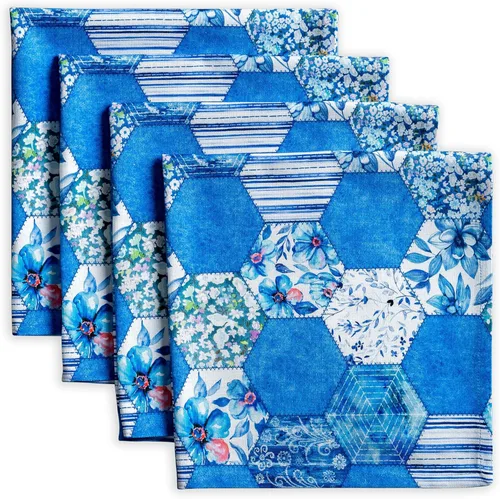 Miniatura 29 de Maison d' Hermine Happy Florals - Juego de 4 servilletas 100% algodón suave y cómodo perfectas para cenas familiares, bodas, fiestas de cóctel, 063