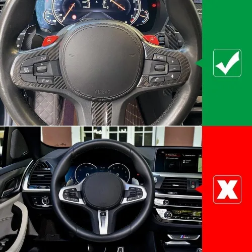Miniatura 4 de Cubierta magnética de palanca de cambios para volante para BMW M2 M3 M4 G87 G20 G30 G80 G82 G01 G05 G07 F15 F80 F82 F87 F30 Z4 G29 F30 G22 X3 X5 X6