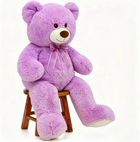Miniatura 6 de Toys Studio - Adorable oso de peluche gigante, de 36 pulgadas, color gris, felpa suave, para novias y niñas Azul