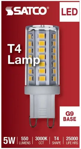 Miniatura 3 de Satco 5 vatios JCD LED claro 3000K G9 base 120 voltios