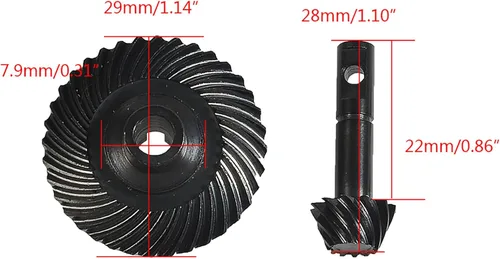Miniatura 8 de Engranaje cónico de sobremarcha helicoidal de alta resistencia para automóvil a control remoto, engranaje cónico 8T 24T/27T/30T/33T AR44 para 1/10