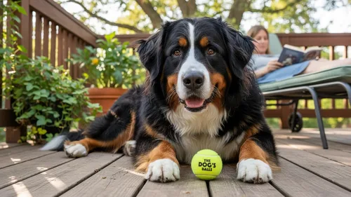Miniatura 4 de The Big Dog's Balls - Pelotas de tenis para perros grandes, color amarillo, paquete de 3, pelotas de fieltro no abrasivas, núcleo de goma